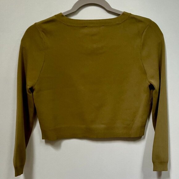 WeWoreWhat Cropped Cardigan in Willow Size L - Picture 5 of 5